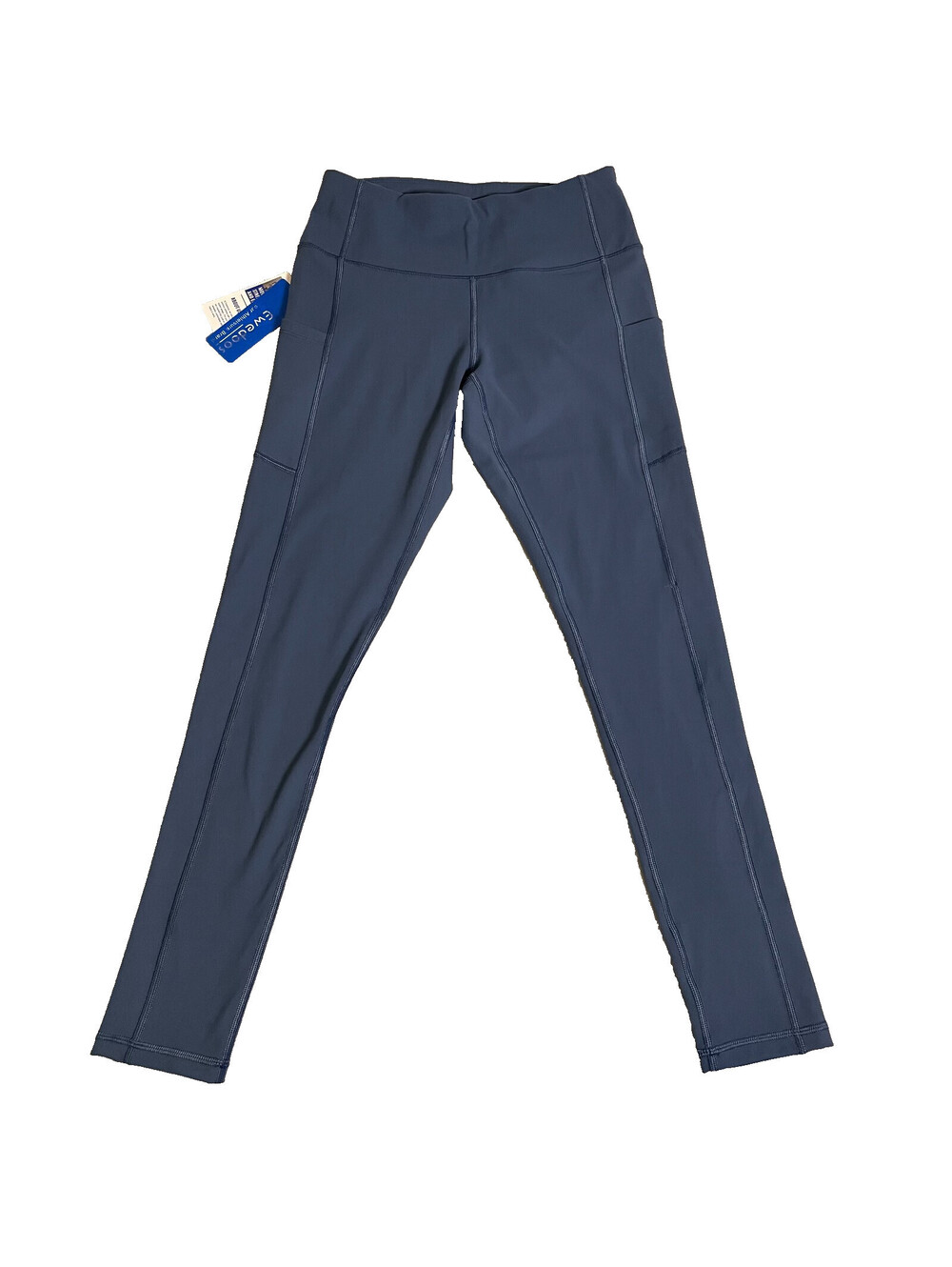 NWT Ewedoos 7/8 Athletic Leggings Womens M Navy Blue Pockets Stretch Comfort